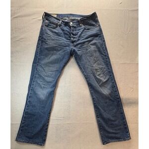 Levis 501 Original Fit Jeans Mens 34x30 Thermoadapt Blue Denim 00501-3139